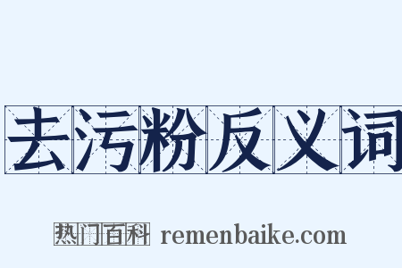 去污粉反义词是什么意思的图片
